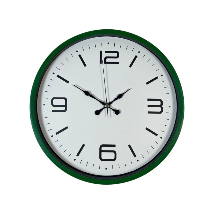 ® Yeni Ürün 36 Cm Yeşil Modern Dekoratif Duvar Saati