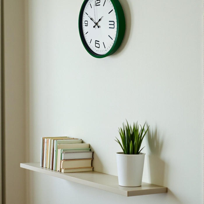 ® Yeni Ürün 36 Cm Yeşil Modern Dekoratif Duvar Saati