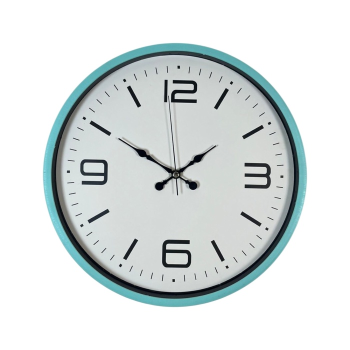 ® Yeni Ürün 36 Cm Turkuaz Dekoratif Duvar Saati