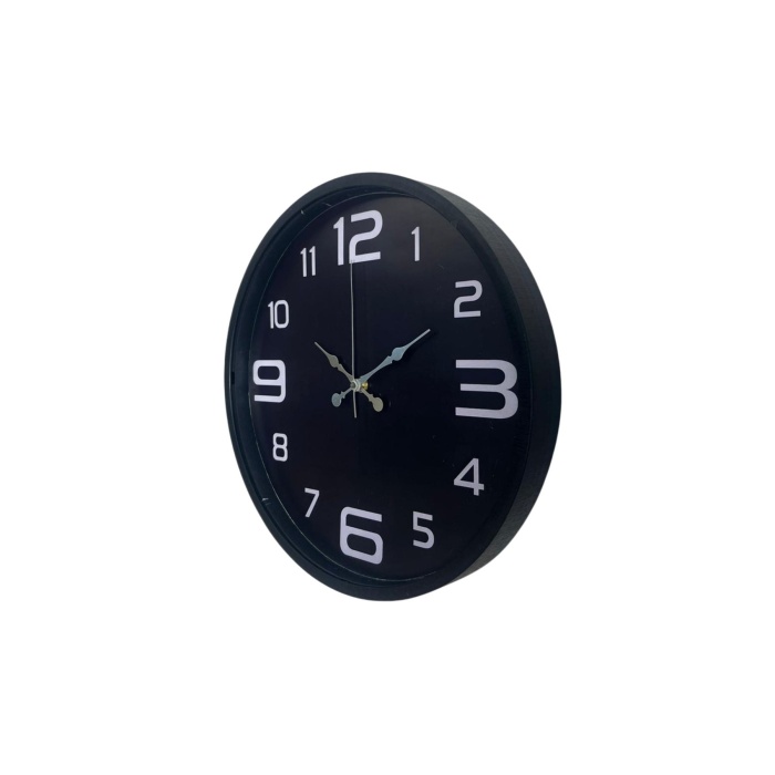 Siyah Modern 36 Cm Duvar Saati