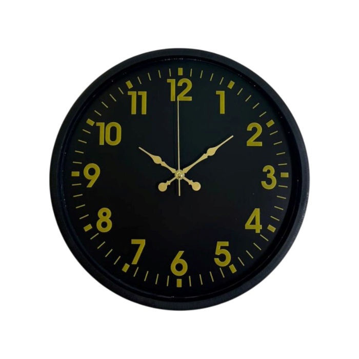 ® Yeni Ürün 36 Cm Siyah Standart Duvar Saati
