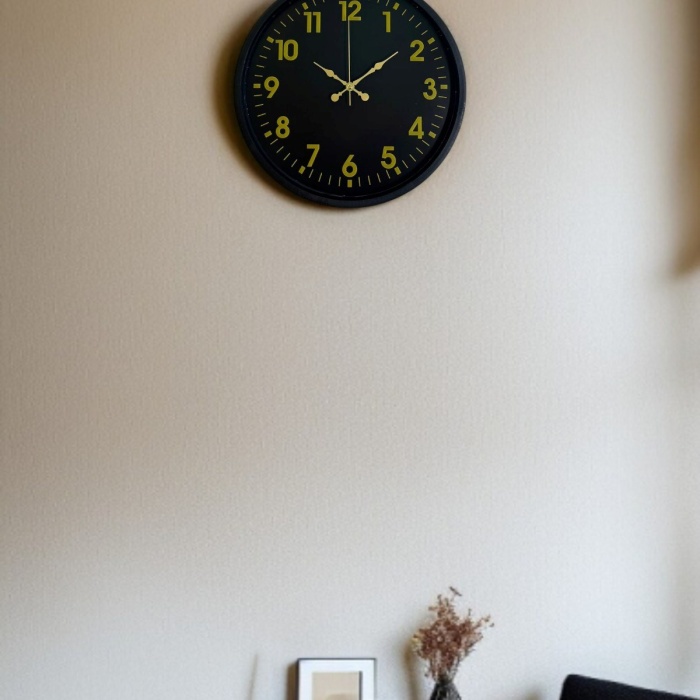 ® Yeni Ürün 36 Cm Siyah Standart Duvar Saati