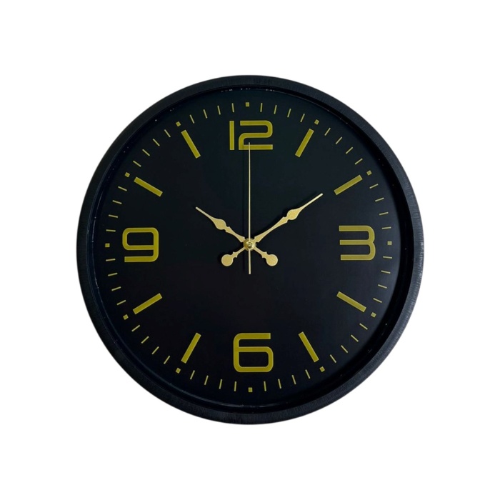® Yeni Ürün 36 Cm Siyah Modern Duvar Saati