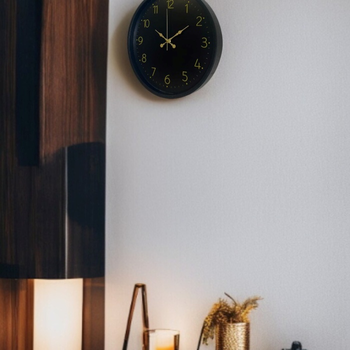 ® Yeni Ürün 36 Cm Siyah Asil Duvar Saati