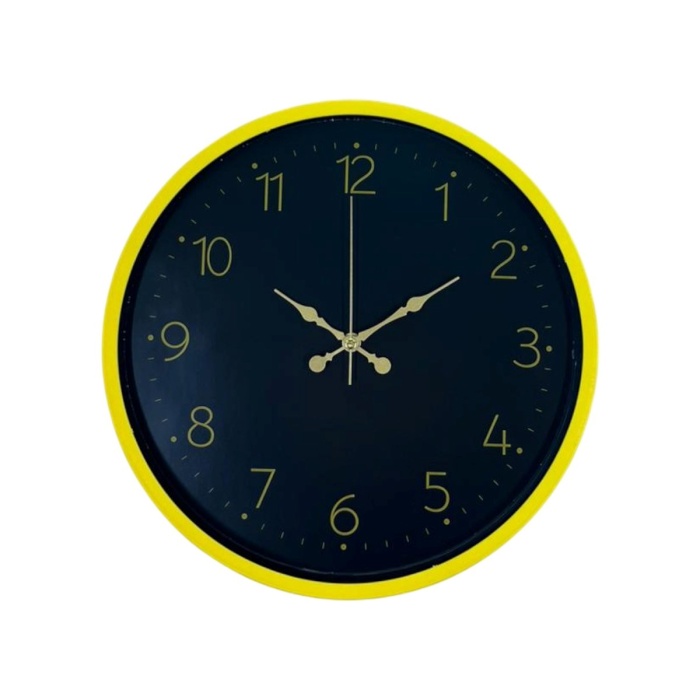 ® Yeni Ürün 36 Cm Sarı Şık Duvar Saati
