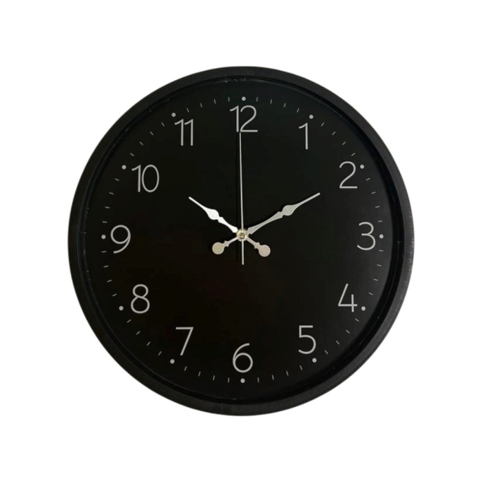 ® Yeni Ürün 36 Cm Siyah Dekoratif Duvar Saati