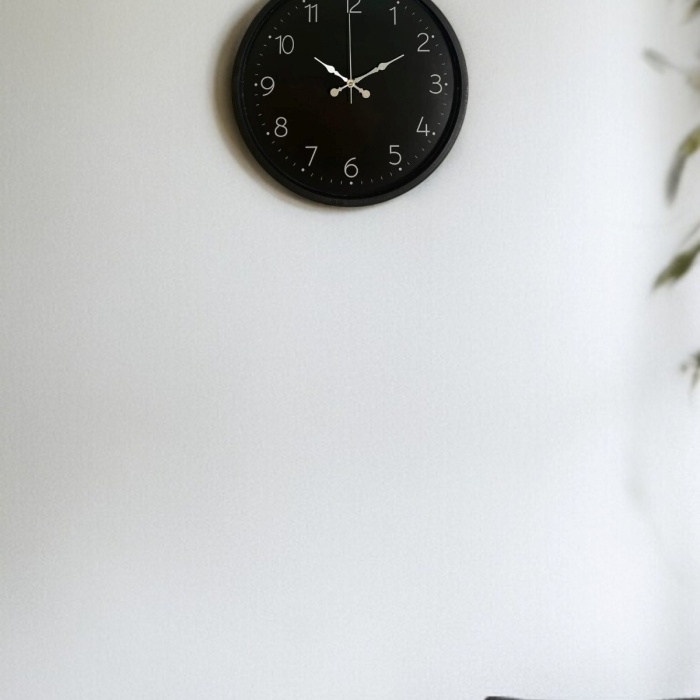 ® Yeni Ürün 36 Cm Siyah Dekoratif Duvar Saati