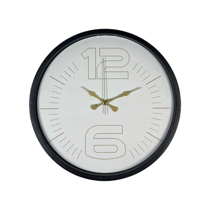 ® Yeni Ürün 36 Cm Siyah Sade Zarif Duvar Saati