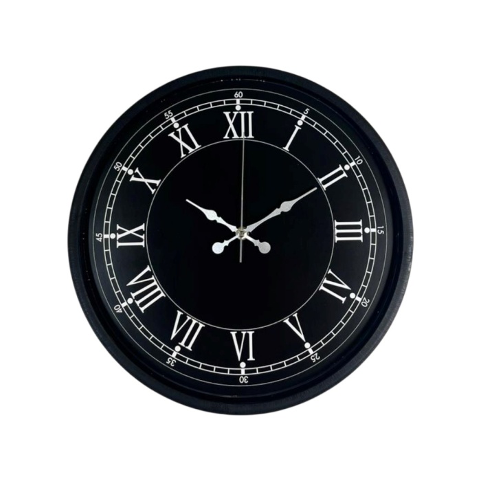 ® Yeni Ürün 36 Cm Modern Siyah Duvar Saati