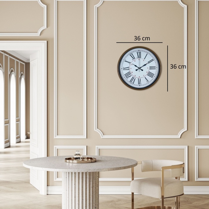 Kahverengi 36 Cm Standart Duvar Saati