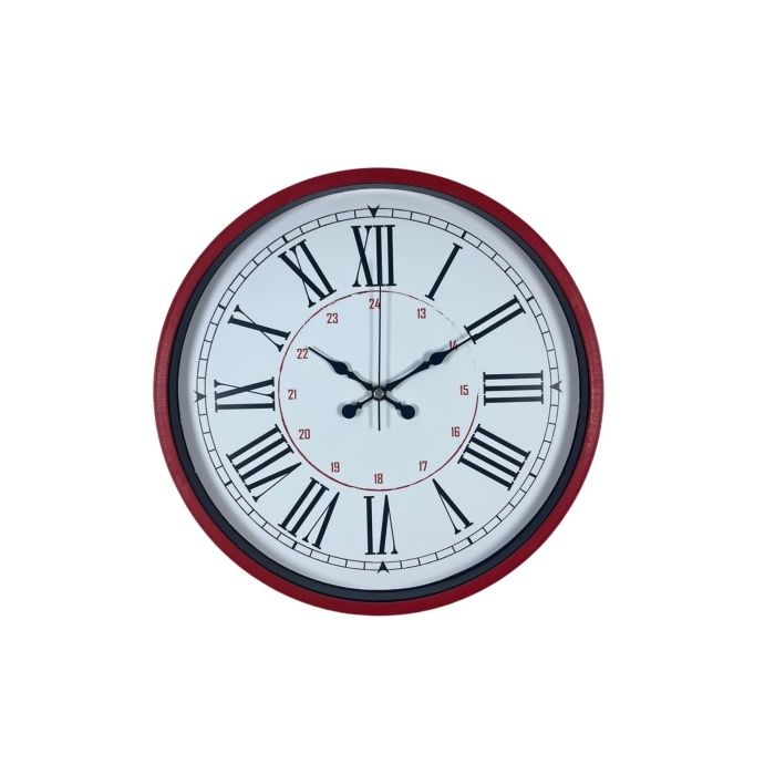 Kırmızı 36 Cm Duvar Saati