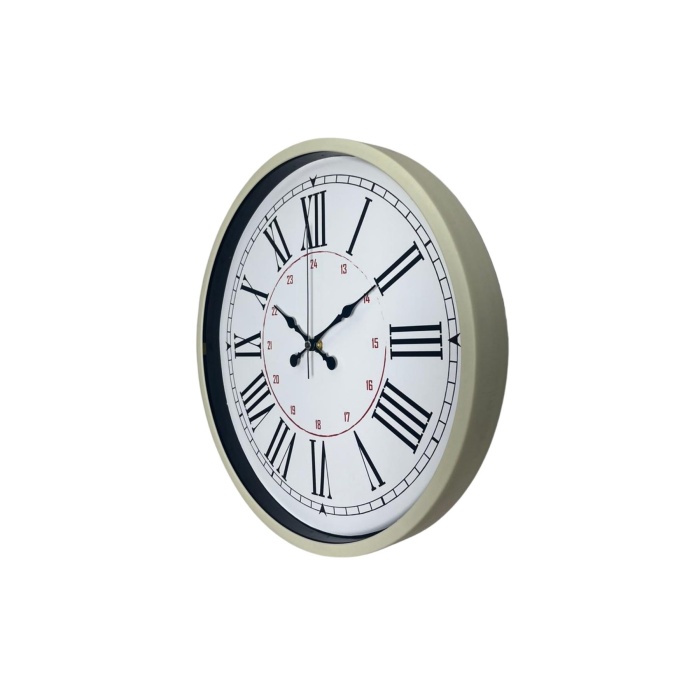 Krem 36 Cm Dekoratif Modern Duvar Saati