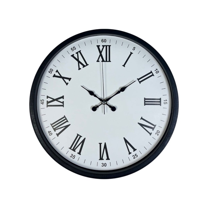 ® Yeni Ürün 36 Cm Siyah Roma Rakamlı Duvar Saati