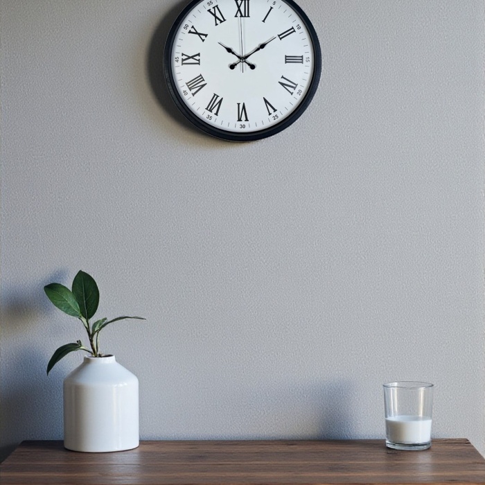 ® Yeni Ürün 36 Cm Siyah Roma Rakamlı Duvar Saati