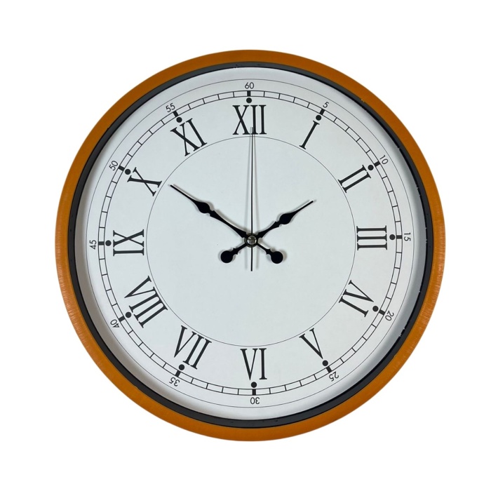 ® Yeni Ürün 36 Cm Standart Turuncu Duvar Saati
