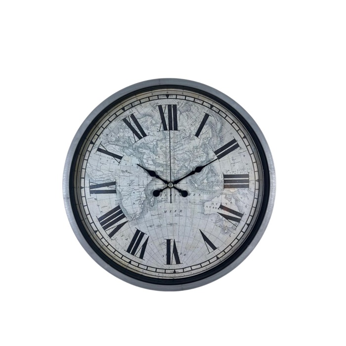 Gri 36 Cm Atlas Modern Tasarım Duvar Saati