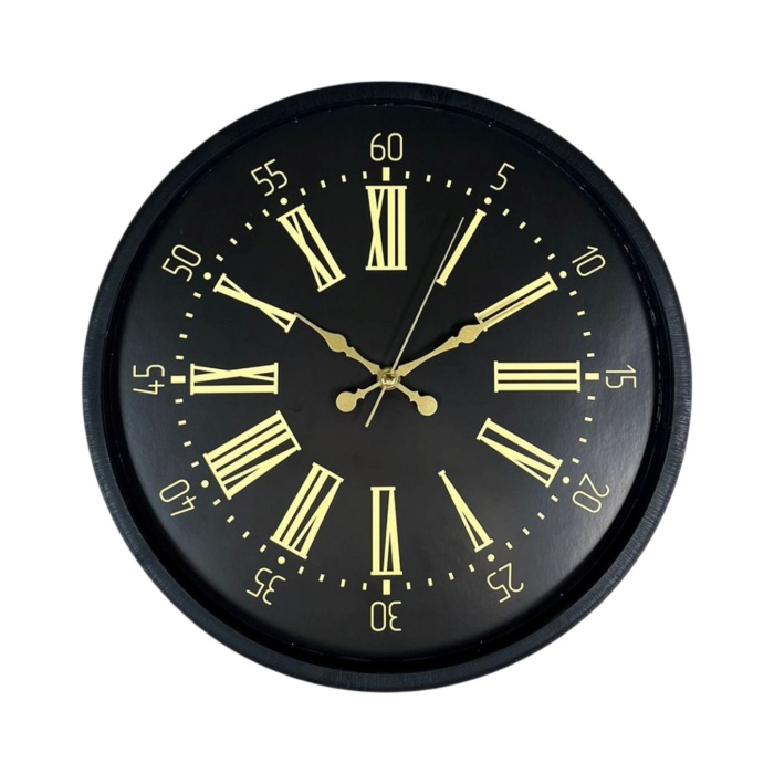 ® Yeni Ürün 36 Cm Siyah Modern Duvar Saati