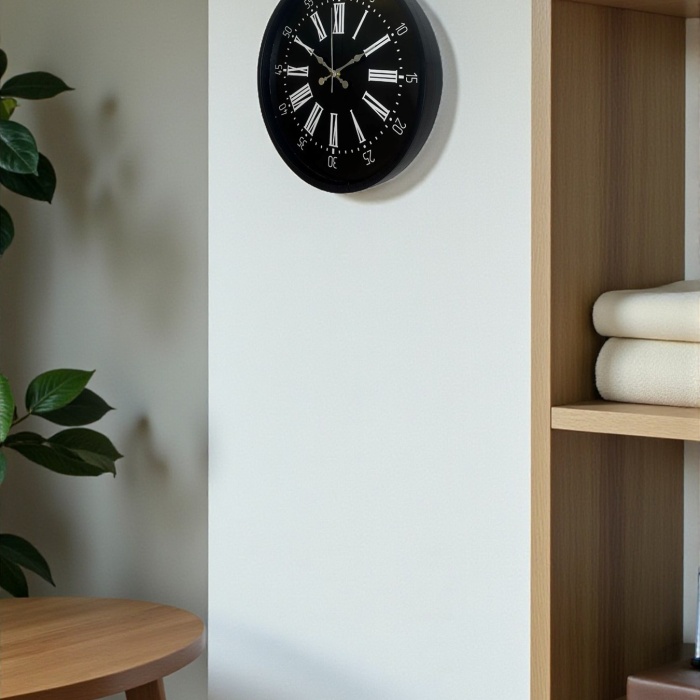 ® Yeni Ürün 36 Cm Siyah Dekoratif Duvar Saati