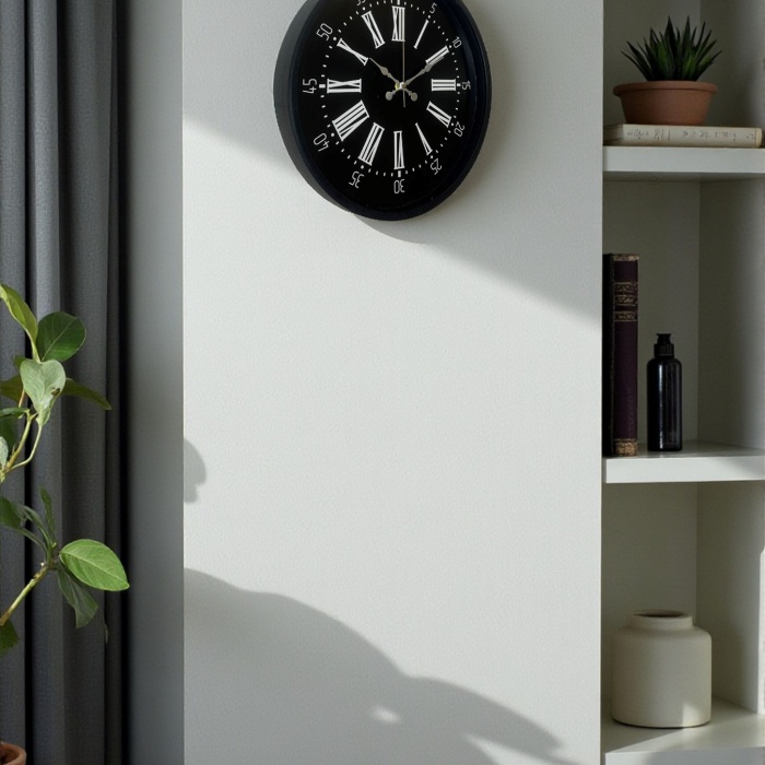 ® Yeni Ürün 36 Cm Siyah Dekoratif Duvar Saati