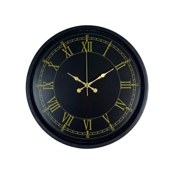 ® Yeni Ürün 36 Cm Siyah Dekoratif Duvar Saati
