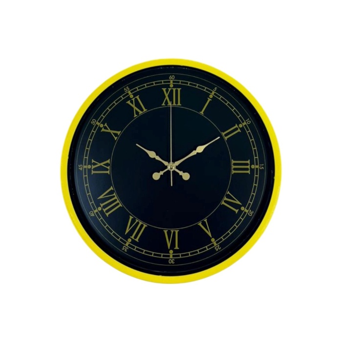 ® Yeni Ürün 36 Cm Standart Sarı Duvar Saati