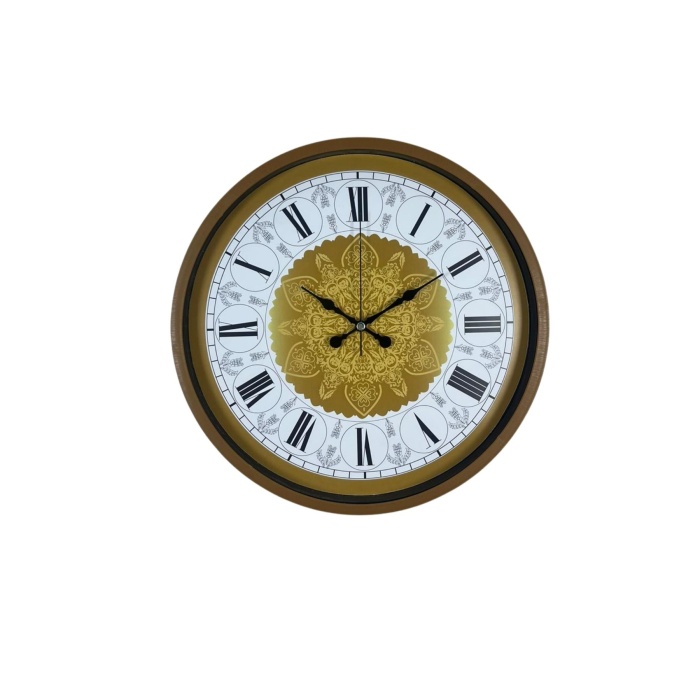Kahverengi 36 Cm Desenli Duvar Saati