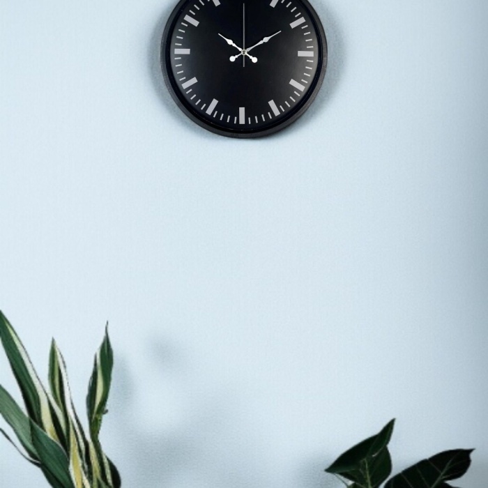 ® Yeni Ürün 36 Cm Siyah Dekoaratif Duvar Saati