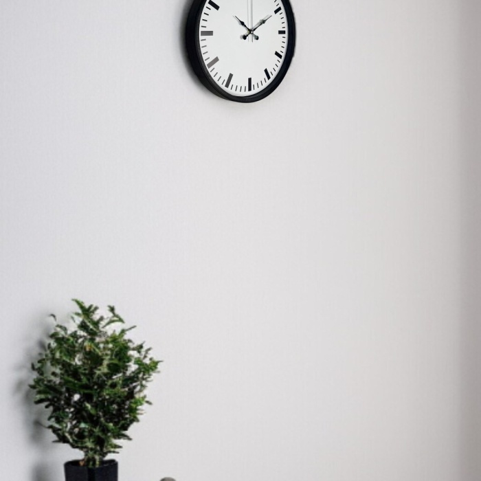 ® Yeni Ürün 36 Cm Siyah Sade Standart Duvar Saati