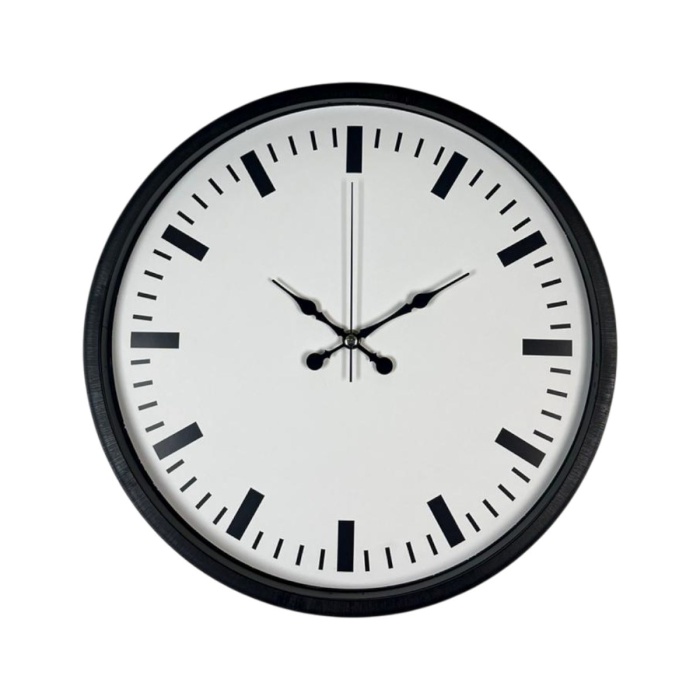 ® Yeni Ürün 36 Cm Siyah Sade Standart Duvar Saati