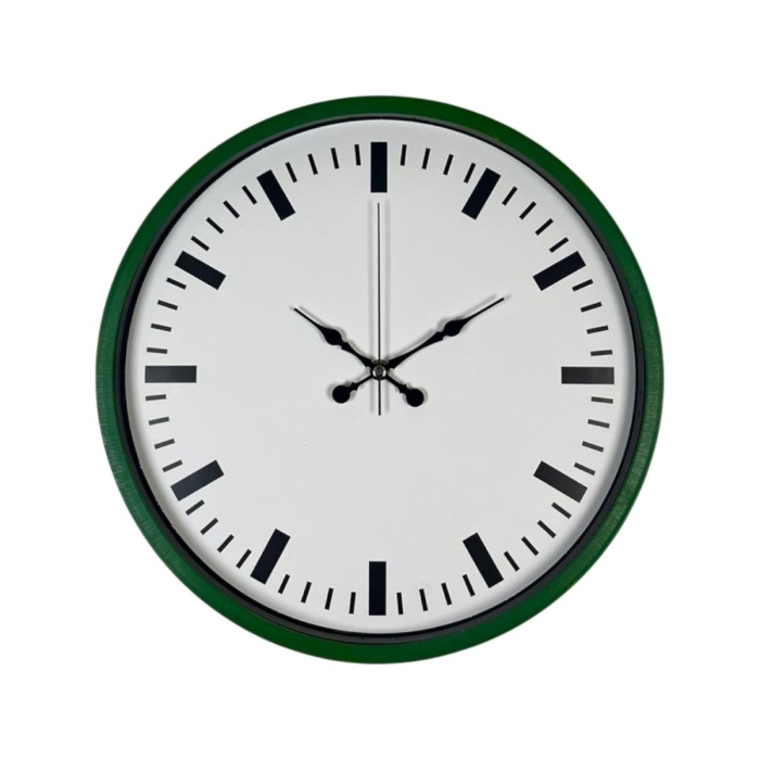 ® Yeni Ürün 36 Cm Yeşil Sade Dekoratif Duvar Saati