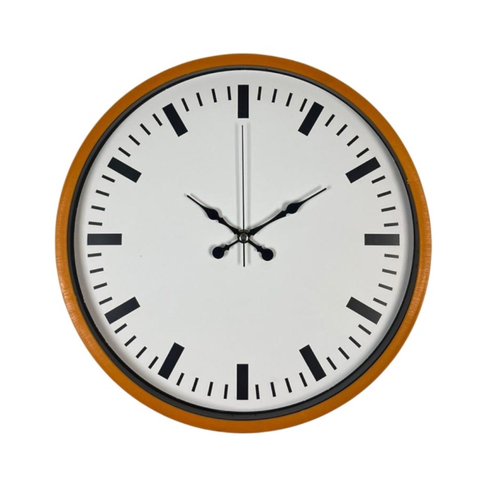 ® Yeni Ürün 36 Cm Turuncu Sade Şık Duvar Saati