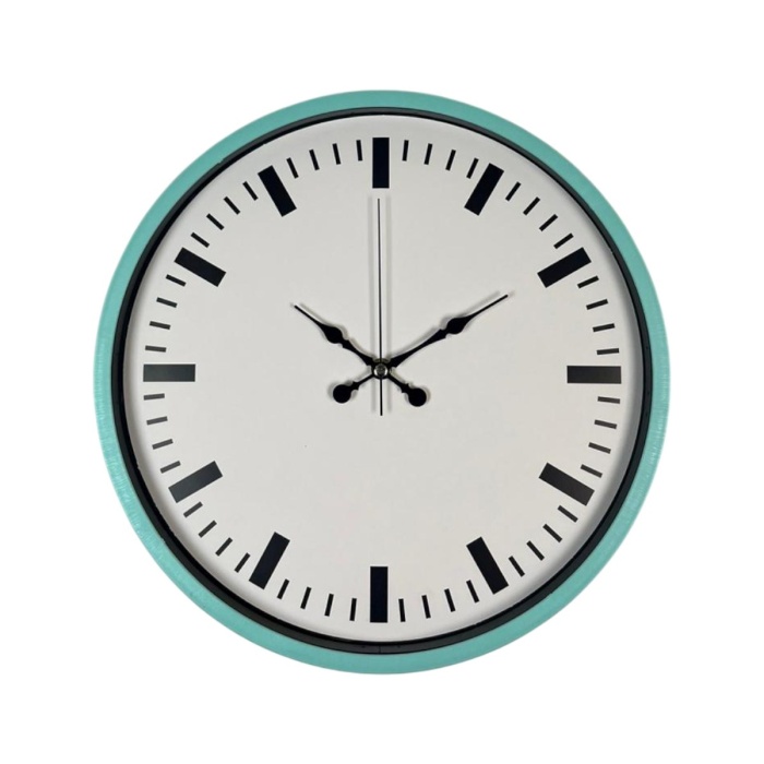 ® Yeni Ürün 36 Cm Turkuaz Sade Şık Duvar Saati