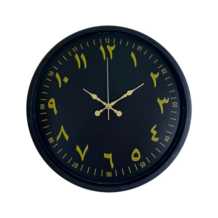 ® Yeni Ürün 36 Cm Siyah Arapça Rakamlı Duvar Saati