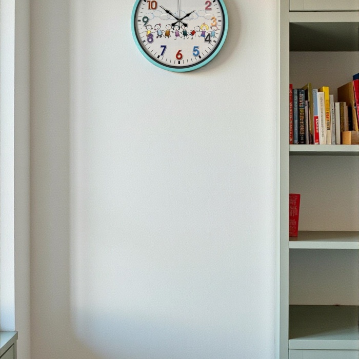 ® Yeni Ürün 36 Cm Turkuaz Çocuk Odası Duvar Saati