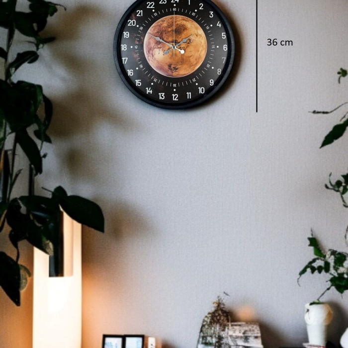 ® Yeni Ürün 36 Cm 24 Saat Göstergeli Özel Tasarım Duvar Saati