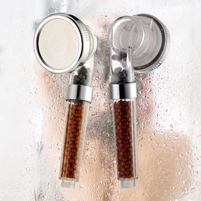 ® Yeni Ürün %50 Su Tasarruflu ve Arıtmalı Doğal Taşlı Banyo El Duş Başlığı