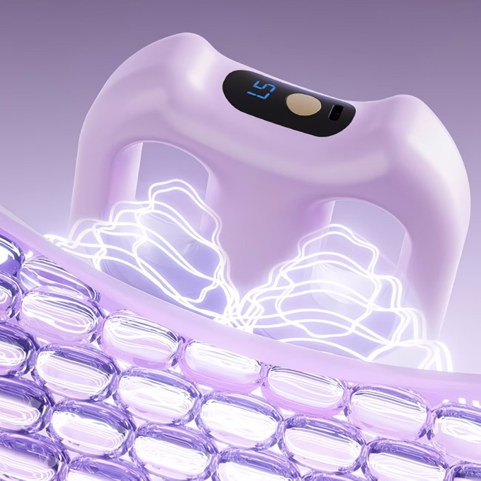 Taşınabilir Şarjlı Titreşimli Masaj Kemeri - Karın Bel için Çift Halkalı Zayıflatıcı Fasya Masaj Cihazı