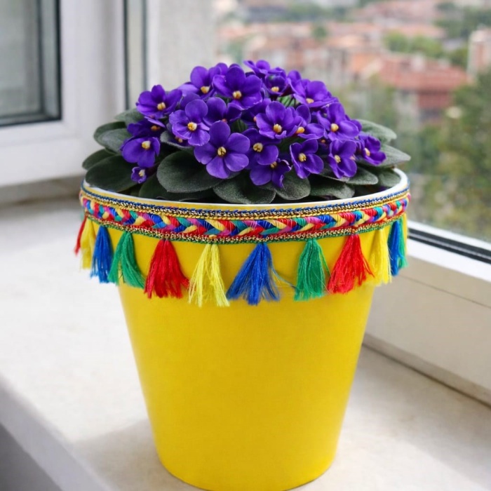 ® Yeni Ürün NF DEKORATİF SAKSI 1.7 LİTRE SARI