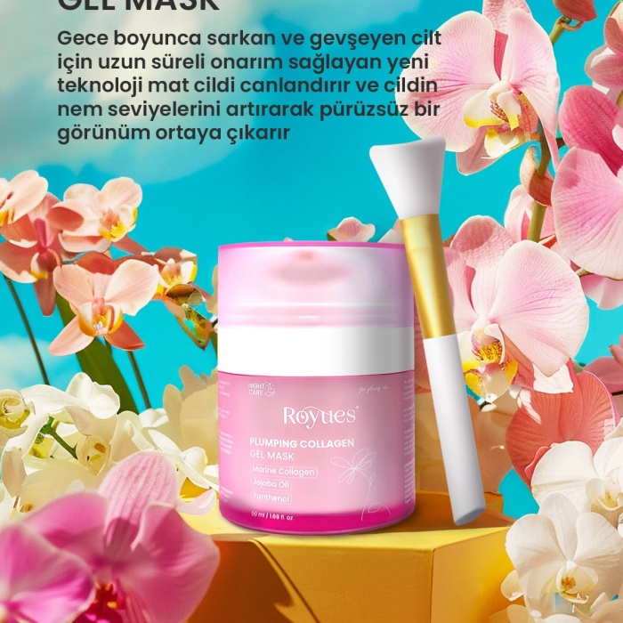 ® Yeni Ürün Soyulabilir Kolajen Jel Yüz MaskesiCam Cilt Etkili Collagen Night Wrapping Mask 50ml