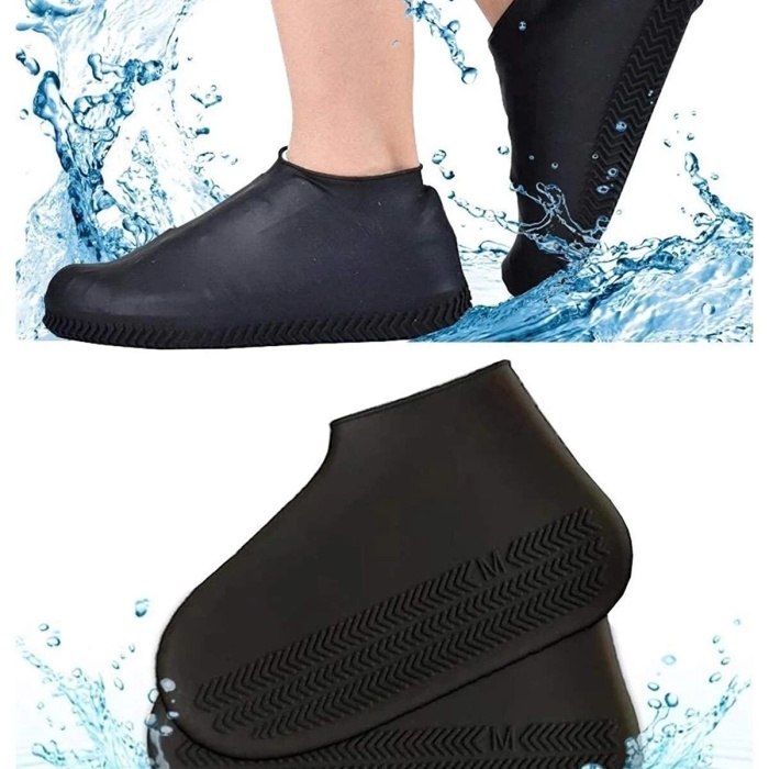 ® Yeni Ürün Silikon Yağmur Koruyucu Ayakkabı Kılıfı Kaymaz Su Kir Geçirmez Small (26-33)
