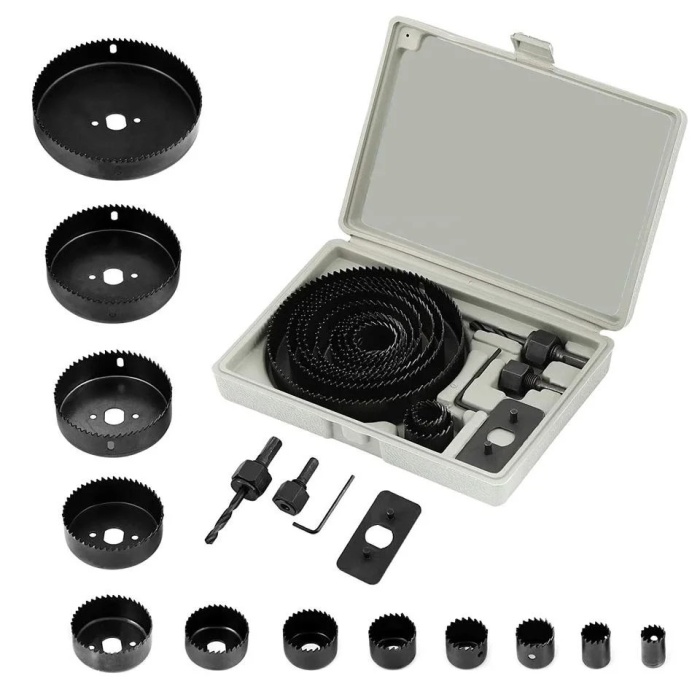 ® Yeni Ürün 16 Parça Panç Seti Ağaç Kesme Testere Matkap Ucu Takımı Alçıpan Tavan Kesme