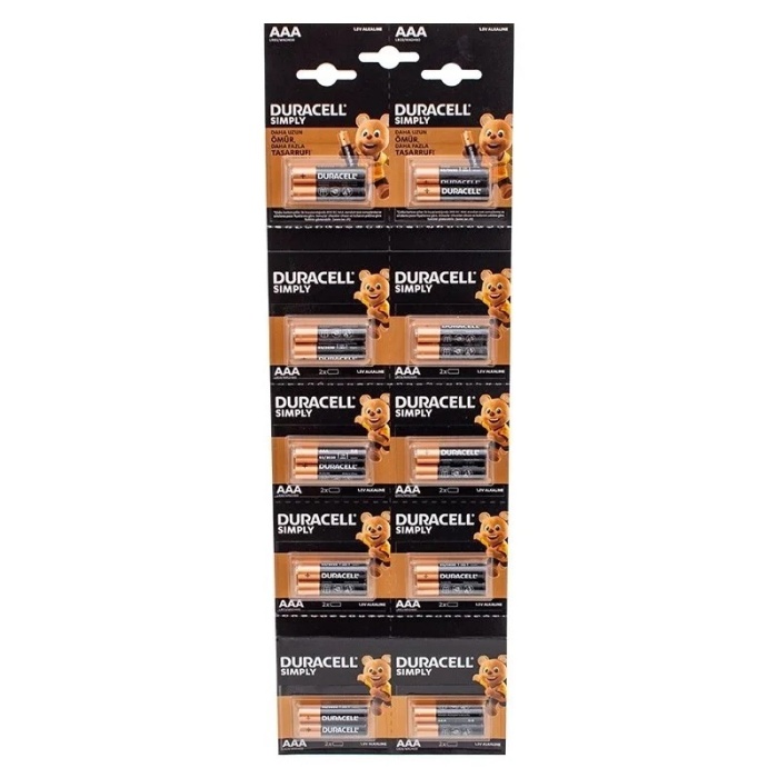 ® Yeni Ürün Duracell 1.5v İnce Aaa 20li Pil Lr03/mn20