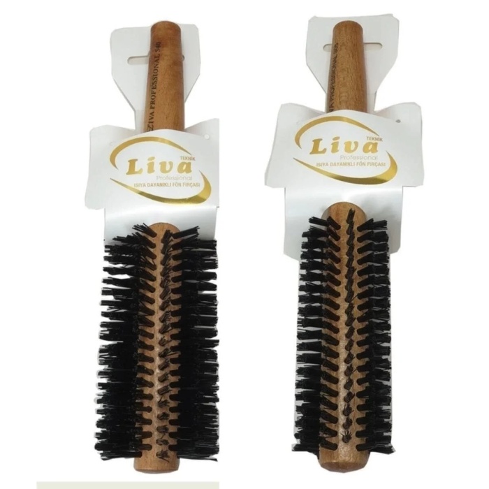 ® Yeni Ürün Liva 540-350 Saç Fırçası Yanmaz Profesyonel Fön Fırçası 2 Adet