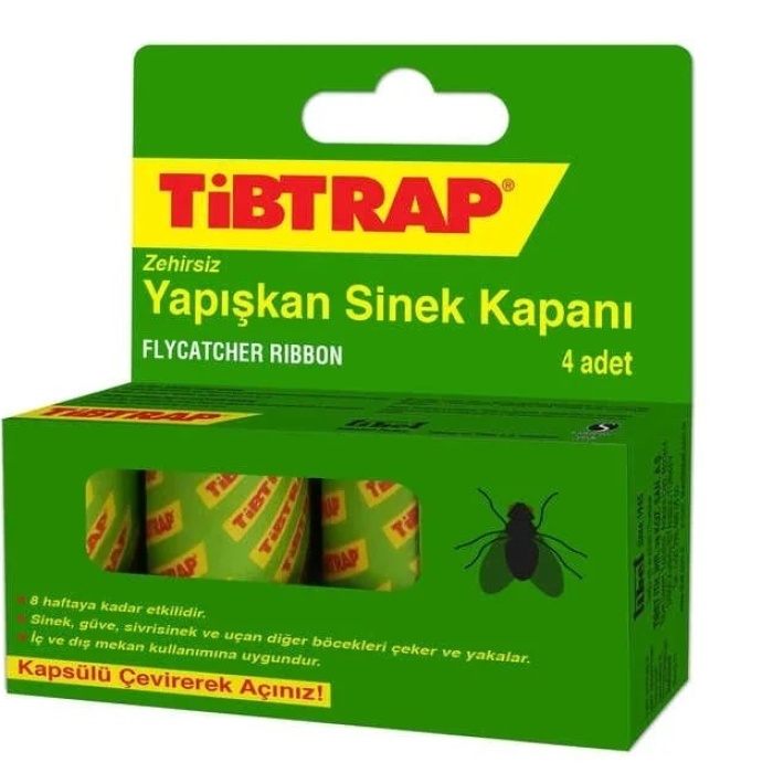 ® Yeni Ürün Tibtrap Yapışkan Sinek Kapanı 4 Lü