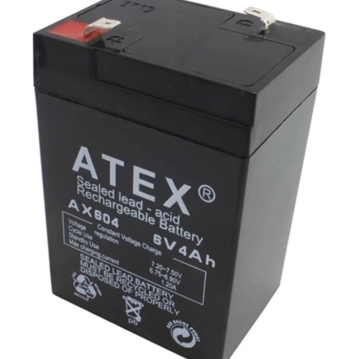 ® Yeni Ürün Atex Akü 6v 4a (10.5x7x4.5cm)