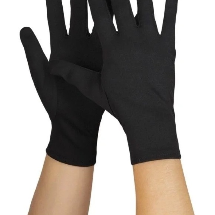 ® Yeni Ürün Siyah Renk Yetişkin Boy Likralı Gösteri Eldiveni