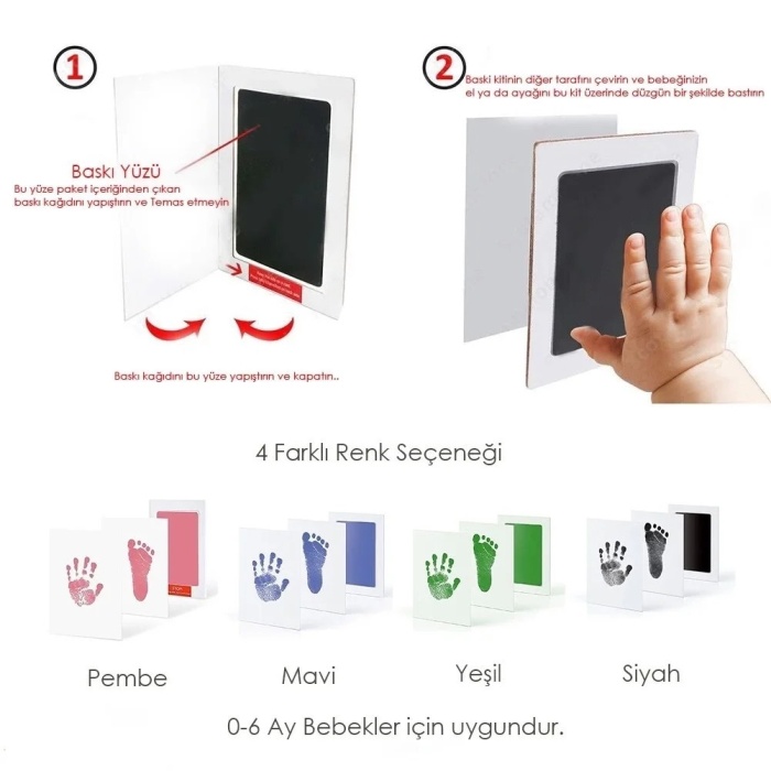 ® Yeni Ürün Bebek El Ve Ayak Izi Anı Baskı Seti