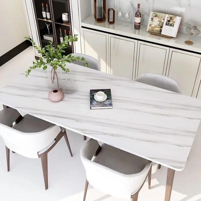 ® Yeni Ürün Açık Mermer Desenli Yapışkanlı Kaplama Kağıdı Büyük Boy 5 Metre