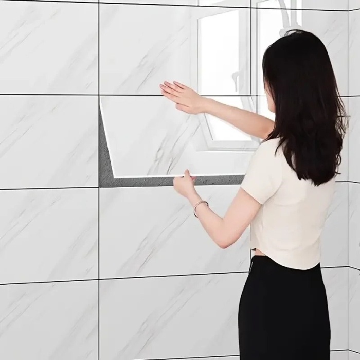 ® Yeni Ürün Beyaz Mermer Desenli Alüminyum Plastik Duvar Sticker