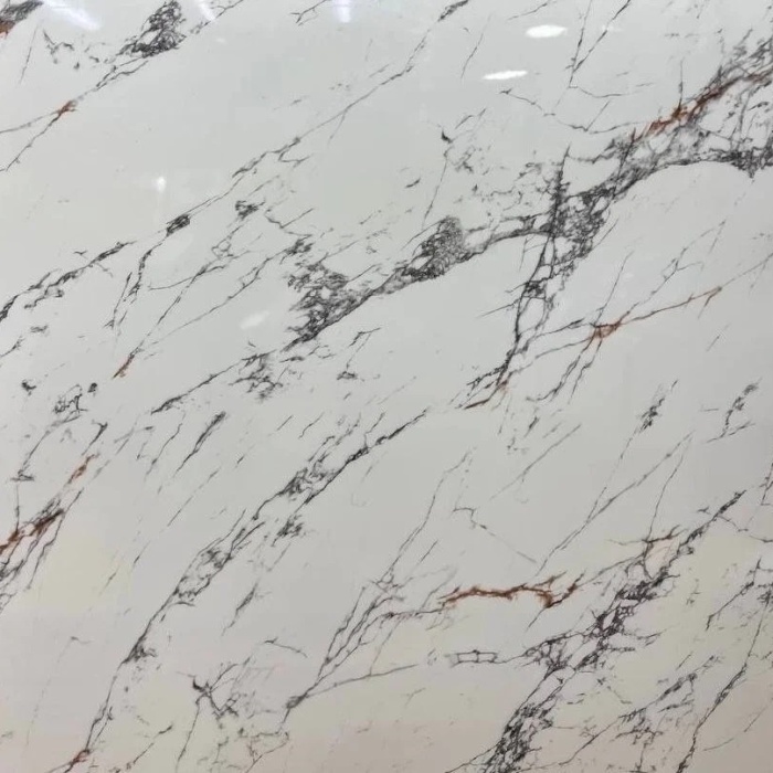 ® Yeni Ürün Beyaz Mermer Desenli Yapışkanlı Kaplama Kağıdı Büyük Boy 5 Metre